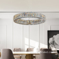 Hotel modern crystal 3000k round led pendant light